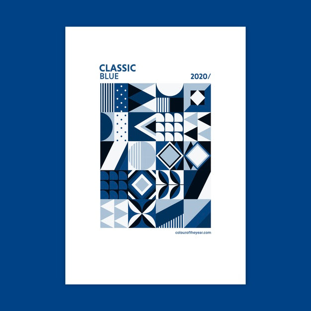 Geometric Poster Color Of The Year 2020 Psd