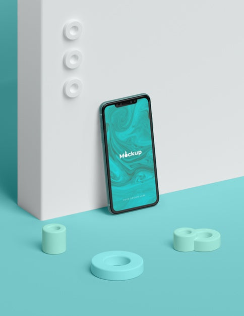 Geometric Shapes Concept Mock-Up Psd