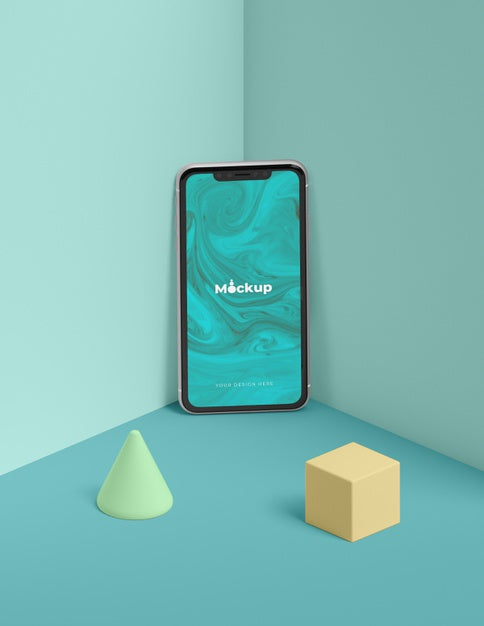 Geometric Shapes Concept Mock-Up Psd