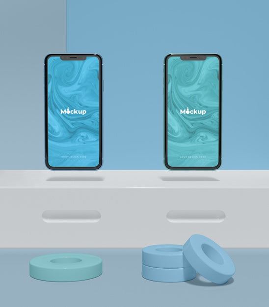 Geometric Shapes Concept Mock-Up Psd