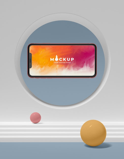 Geometric Shapes Concept Mock-Up Psd