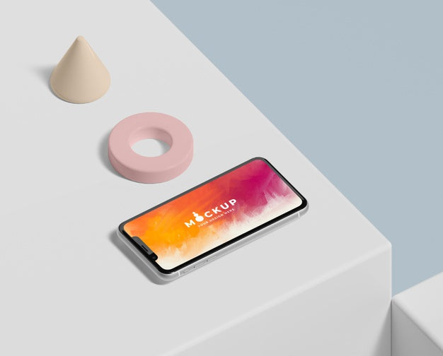 Geometric Shapes Concept Mock-Up Psd