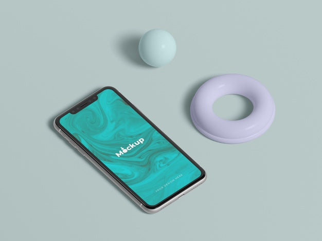 Geometric Shapes Concept Mock-Up Psd