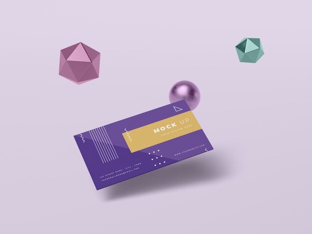Geometric Shapes Concept Mock-Up Psd