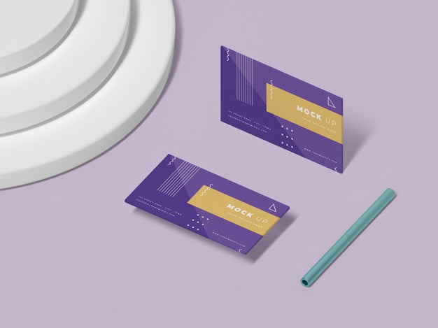 Geometric Shapes Concept Mock-Up Psd