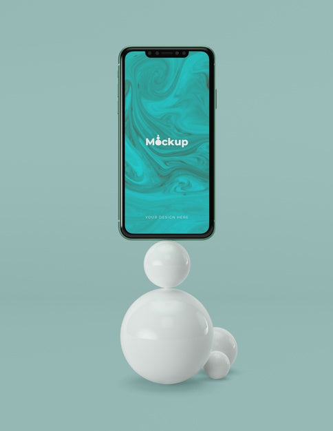 Geometric Shapes Concept Mock-Up Psd