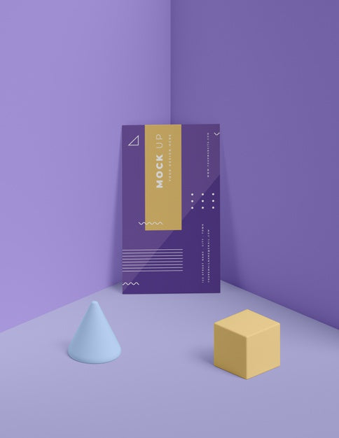 Geometric Shapes Concept Mock-Up Psd