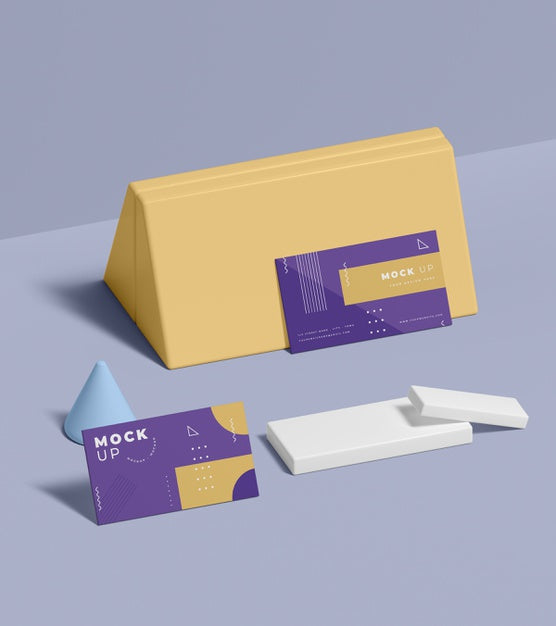 Geometric Shapes Concept Mock-Up Psd