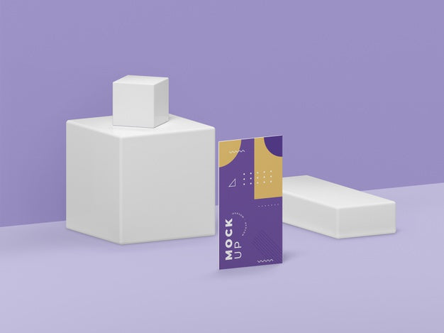 Geometric Shapes Concept Mock-Up Psd