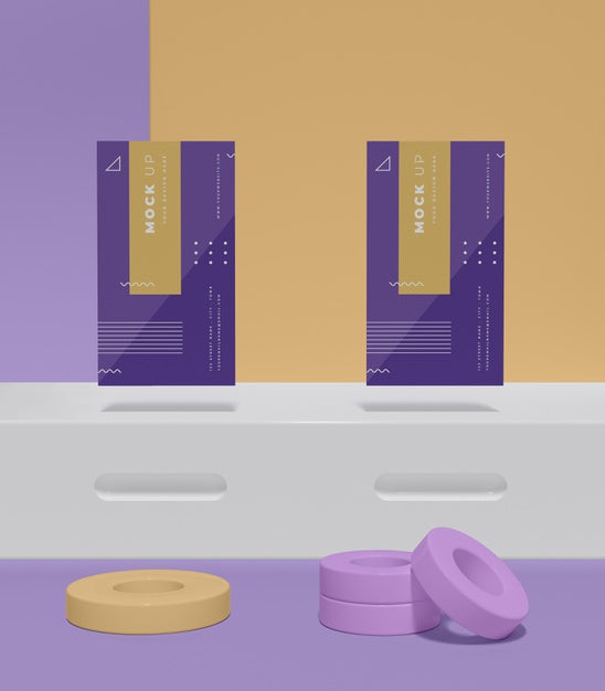 Geometric Shapes Concept Mock-Up Psd