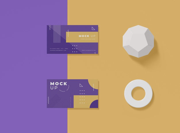 Geometric Shapes Concept Mock-Up Psd