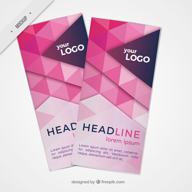 Geometrical Leaflet With Triangles Psd