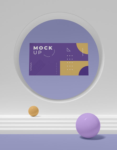 Geometrical Shapes Concept Mock-Up Psd