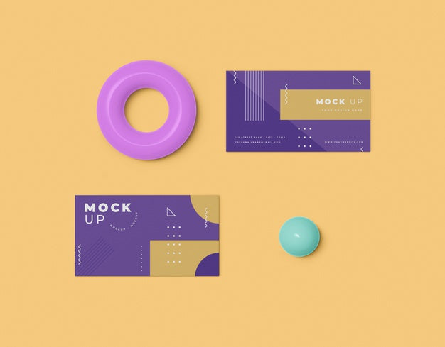 Geometrical Shapes Concept Mock-Up Psd