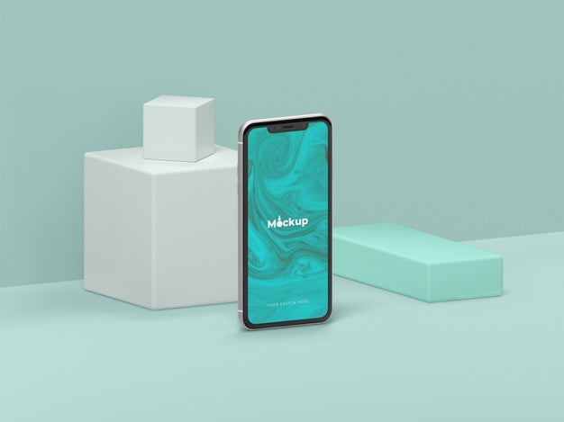 Geometrical Shapes Concept Mock-Up Psd