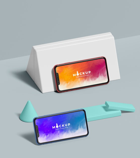 Geometrical Shapes Concept Mock-Up Psd