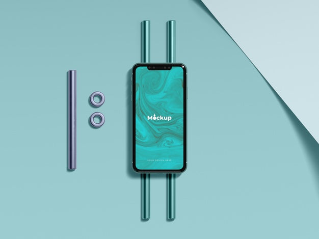 Geometrical Shapes Concept Mock-Up Psd