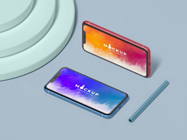 Geometrical Shapes Concept Mock-Up Psd