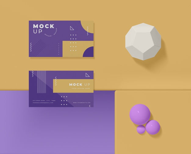 Geometrical Shapes Concept Mock-Up Psd
