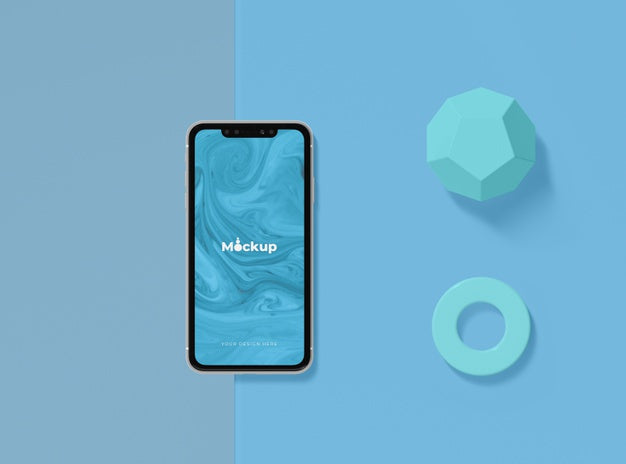 Geometrical Shapes Concept Mock-Up Psd