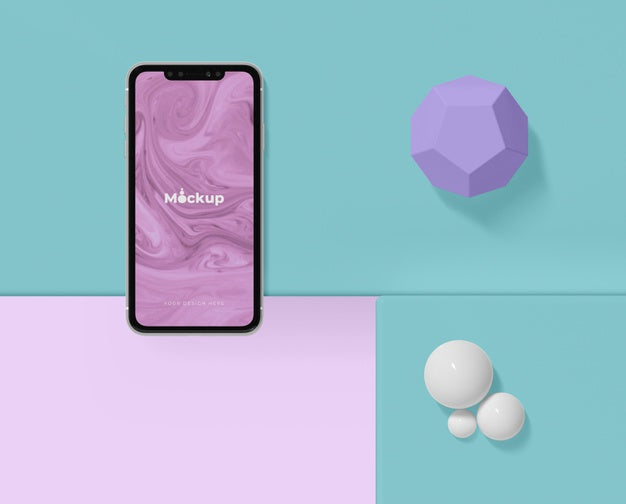 Geometrical Shapes Concept Mock-Up Psd