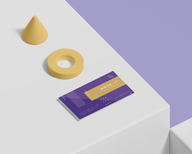 Geometrical Shapes Concept Mock-Up Psd