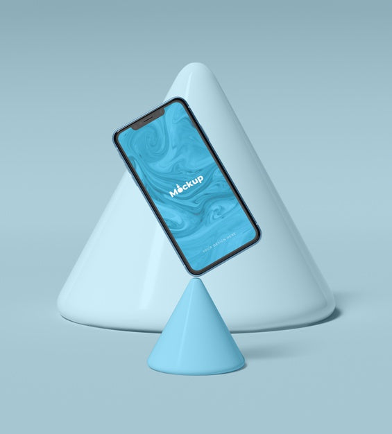 Geometrical Shapes Concept Mock-Up Psd