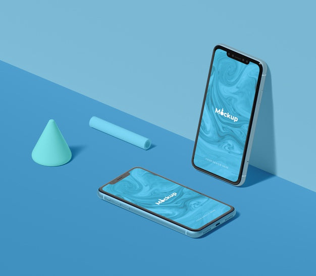 Geometrical Shapes Concept Mock-Up Psd