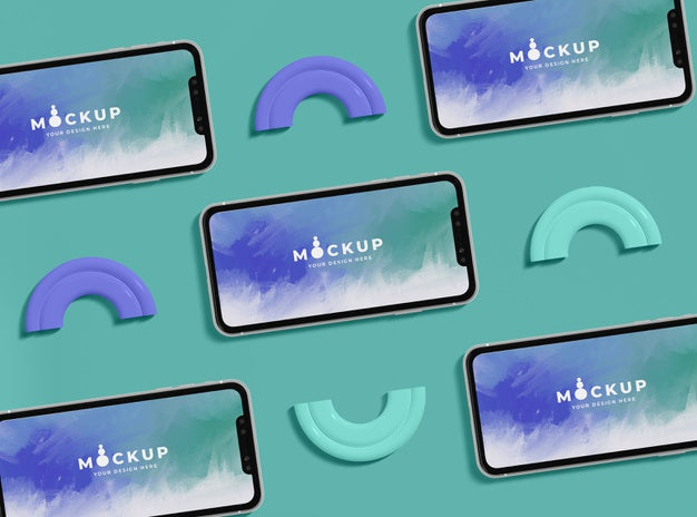 Geometrical Shapes Concept Mock-Up Psd