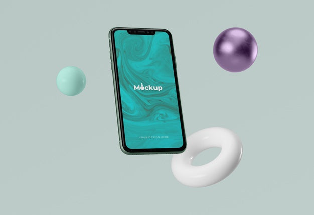 Geometrical Shapes Concept Mock-Up Psd