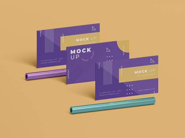 Geometrical Shapes Concept Mock-Up Psd