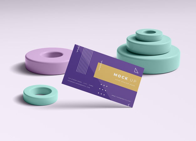 Geometrical Shapes Concept Mock-Up Psd