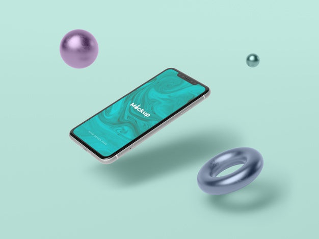 Geometrical Shapes Concept Mock-Up Psd