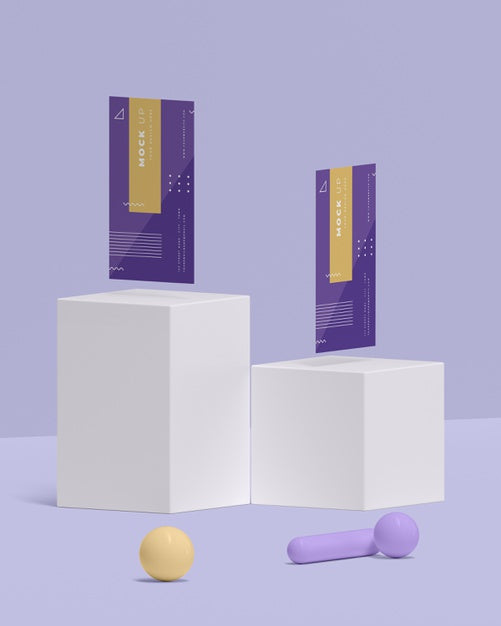 Geometrical Shapes Concept Mock-Up Psd