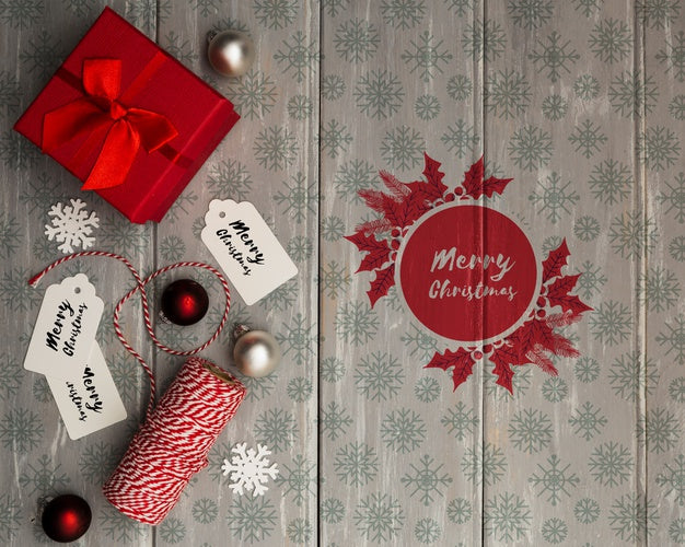 Gift Bow Wrapped For Christmas Eve Night Psd