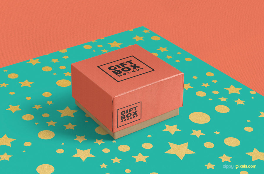 Gorgeous Gift Box Mockup PSD