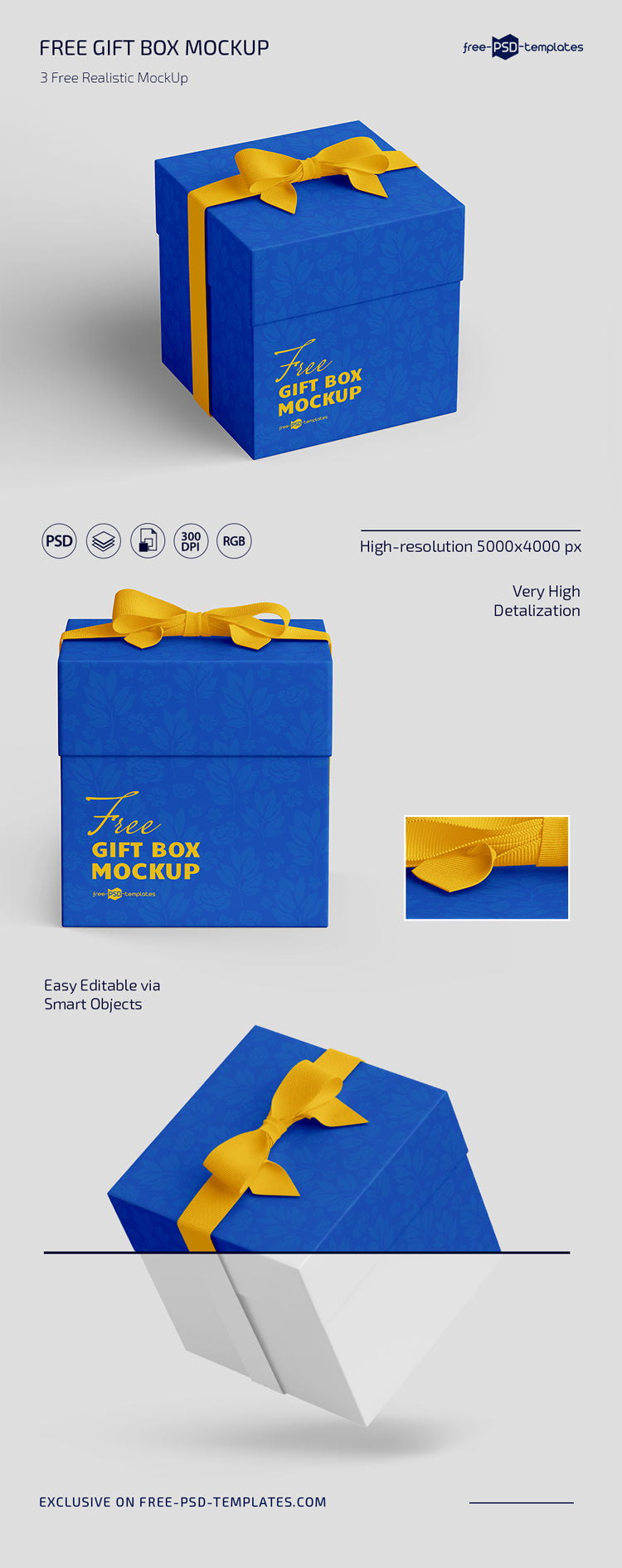 Gift Box Mockup Set