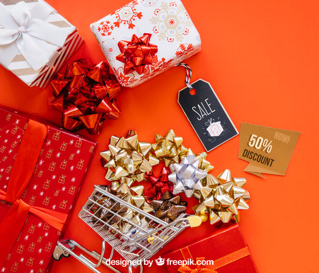 Gift Boxes Mockup With Christmtas Design Psd