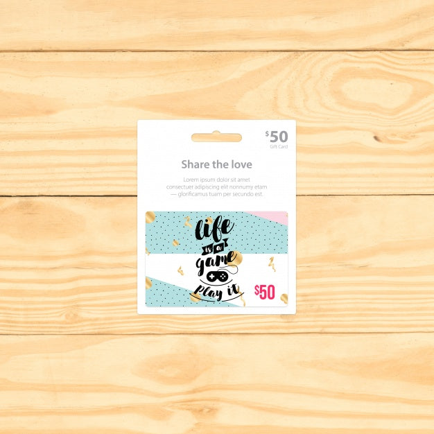 Gift Card Mock Up Design Psd