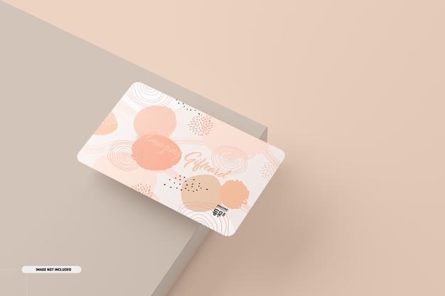 Gift Card Mockup On Table Psd