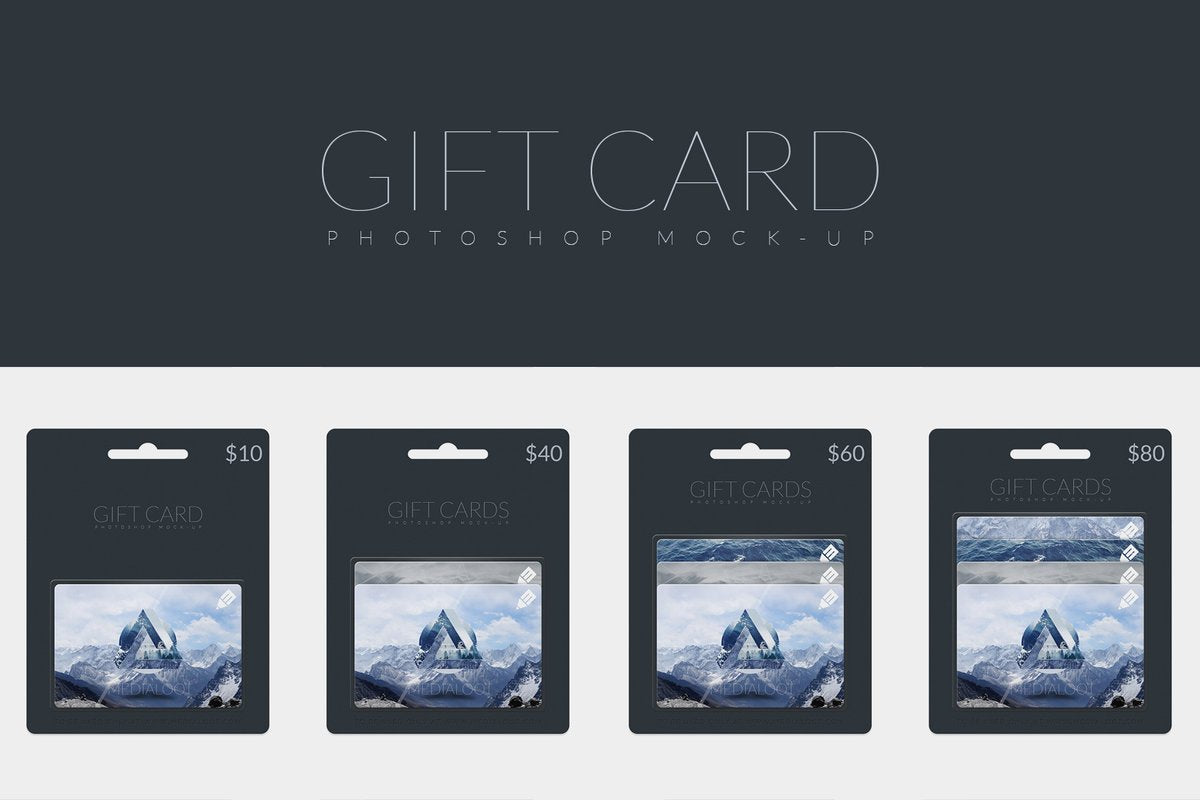 Gift Card Photoshop Mockup