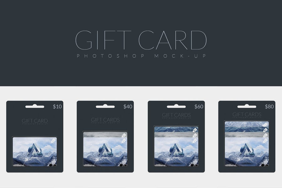 Gift Card Photoshop Mockup