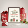 Gifts Wrapped And Tablet With Christmas Theme Psd