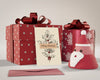 Gifts Wrapped In Red Paper With Card On Psd