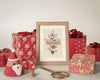 Gifts Wrapped Placed Beside Painting Psd