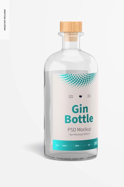 Gin Bottle Mockup Psd