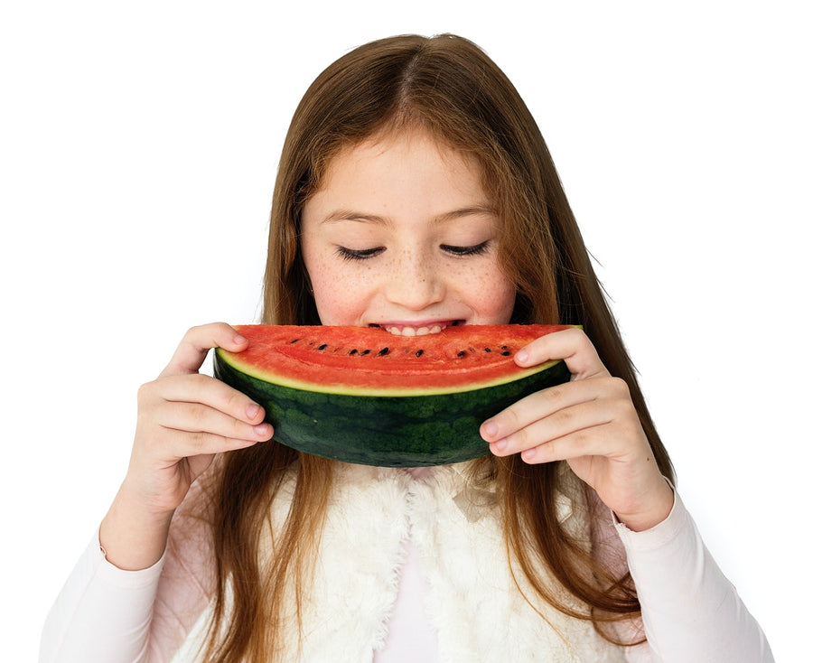 Girl Eating Watermelon Studio Concept