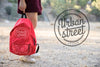 Girl Holding Her Schoolbag Mock-Up Psd