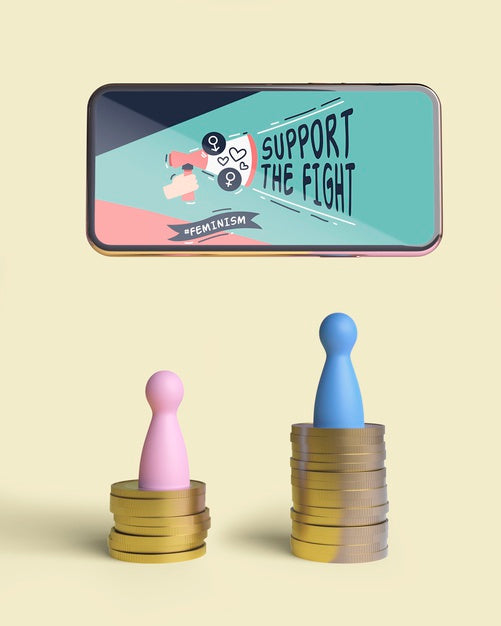 Girl Power Concept Arrangement Psd