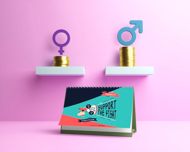 Girl Power Concept Assortment Mock-Up Psd